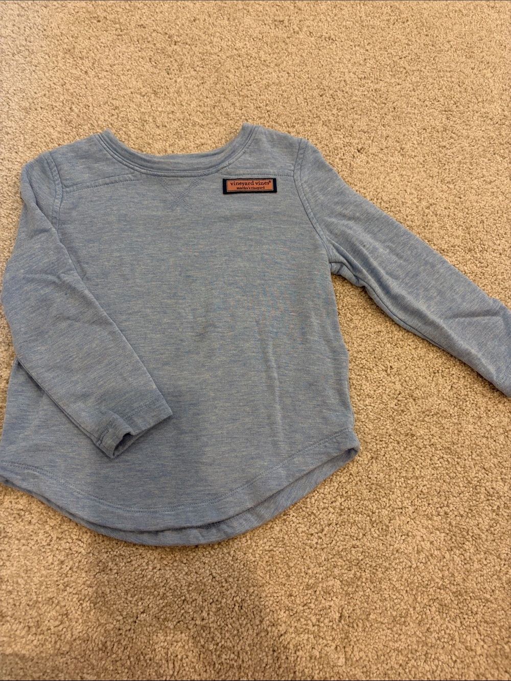 Vineyard Vines Light Blue Thick Long-Sleeve Kids Tee